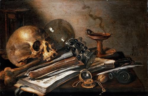Art Mural Vanité Pieter Claesz Moderne Contre les Murs Vides Salon 60x90