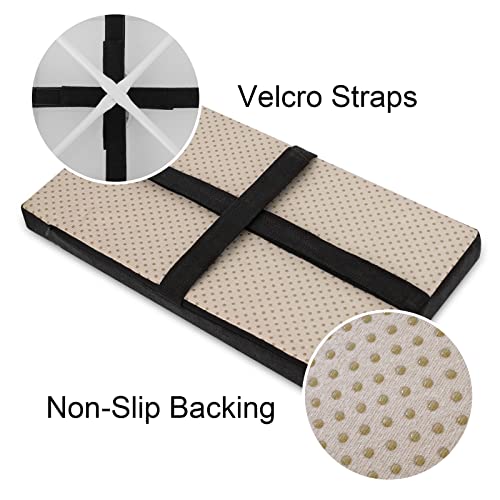 Tromlycs Saddle Stool Cushion Rectangular Bar Stool Seat Cushion Cover Rectangle With Velcro Strap Ties, 18X9.5 Inches, 1 Piece, Black #TOP3