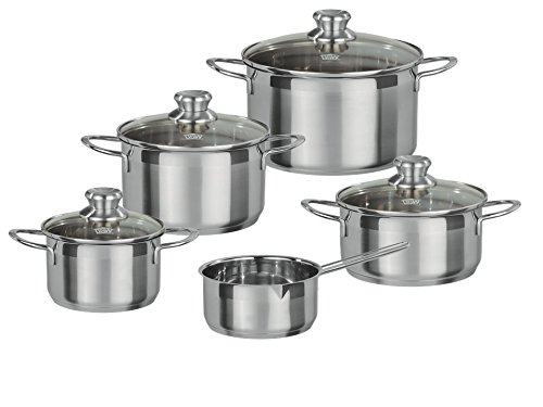 GSW 813259 Mirage Topf-Set 9-teilig aus Edelstahl