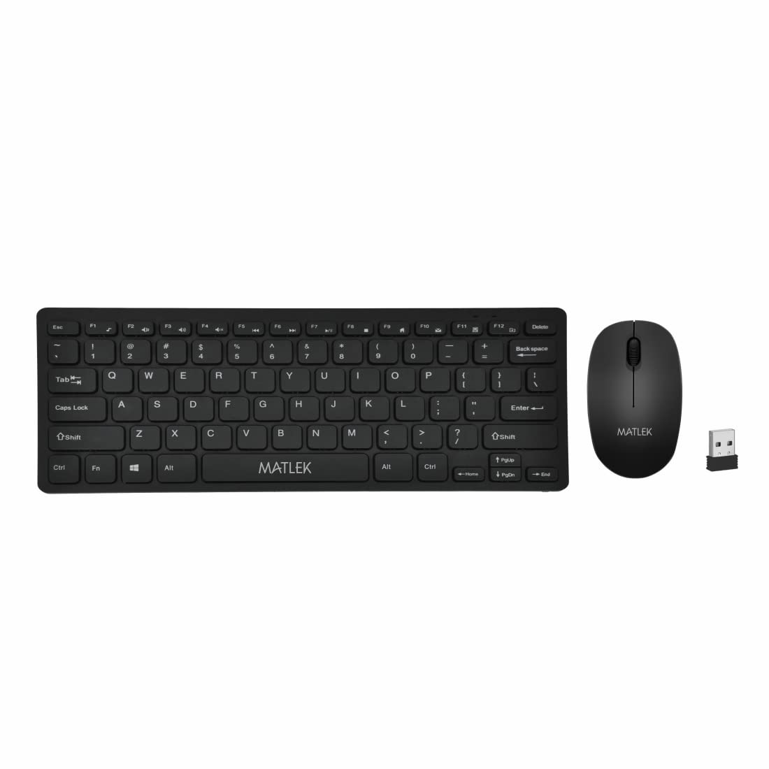 Matlek Wireless Keyboard & Mouse Combo. 2.4G Connect with 1 Nano Receiver | Keyboard - Ultra Slim, Compact and Ergonomic Built | Mouse - 1200 DPI, Auto Sleep Battery Saving Mode, Black (KN) (B09ZV6T7NY) Amazon Price History, Amazon Price Tracker