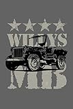 Willys MB: Military Vehicle 6x9' 150 Pages Blank Lined Notebook/Journal/ Diary/ Classic Car Lover...