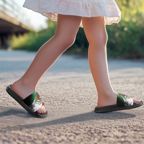 Image of Boy & Girls Slide Sandals Kids Shower Shoes Non Slip Summer Slippers Beach Sandals