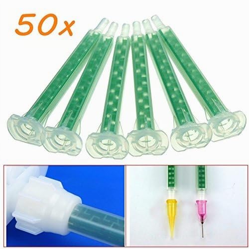 50Pcs F6-16 Green Ab Glue Tubo De Mezcla Boca Estática Sección 16 Boquillas
