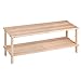 Honey-Can-Do SHO-02151 2-Tier Unfinished Natural Wood Shoe Rack