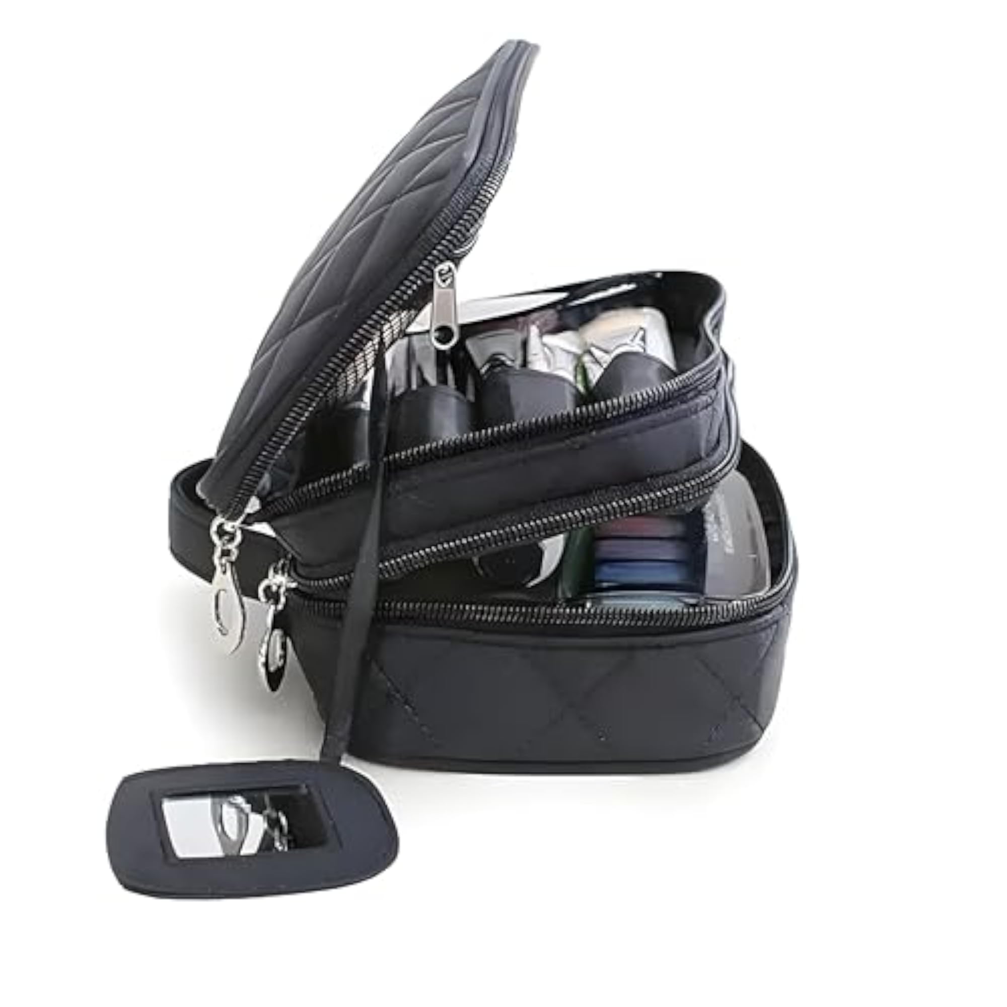Polyester Cosmetic Bag Travel Makeup Kit Organizer