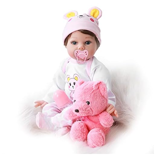Justtoyou Silicone Reborn Baby Dolls Reborn Dolls Baby Dolls That Look Real,22 Inches