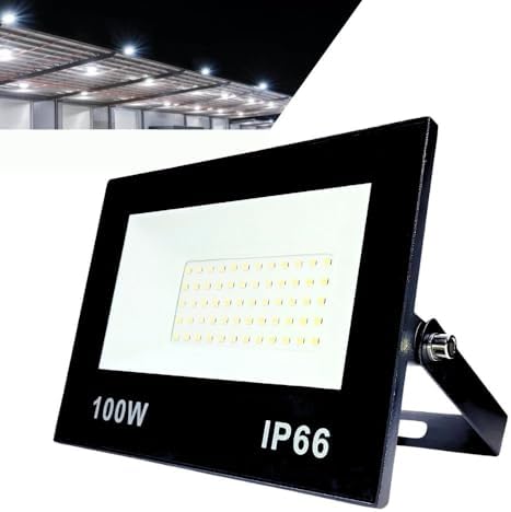 Refletor LED Holofote 100W Branco Frio 6500K - IP66 à Prova d’Águ...