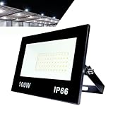 Refletor LED Holofote 100W Branco Frio 6500K - IP66 à Prova d’Água Econômico para Jardim, Fachada e Quintal Premium