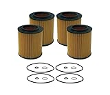 Set 4 Engine Motor Oil Filters For BMW E90 E91 E92 E93 F30 F31 F34 E60 E61 F07 F10 E70 E71 E83 E84