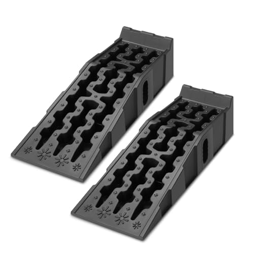 DNA Motoring 6.7' Car Lift Ramp, 9.6' Working Width, 2-Pack...