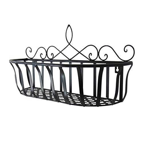 Quul Metal Wrought Iron Flower Stand Wall Hanging Flower Pot Wall Flower Stand, Wall Hanging Ornament Decoration Rack #TOP17