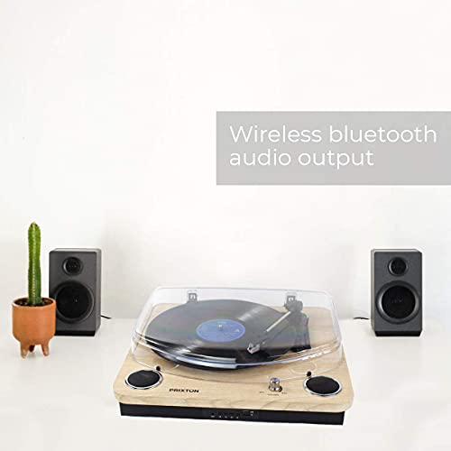 PRIXTON Marconi Tourne-disque vinyle Vintage, Lecteur de Musique Bluetooth USB et TF Reconditionné - Les Beatles, Paul McCartney, John Lennon, RIngo Starr, George Harrison PRIXTON Marconi Tourne-disque vinyle Vintage, Lecteur de Musique Bluetooth USB et TF Reconditionné – Image 5