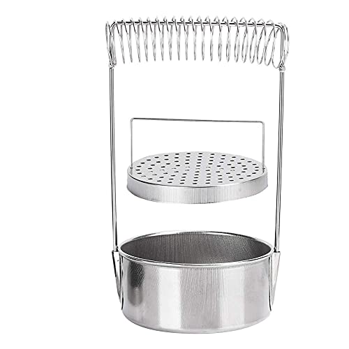 Image of Zerodis Brush Washer, Painting Brush Cleaner Uncovered Stainless Steel Oil Painting Pen Straight Washing Holder Portable Leak Proof Stable Screen Removable Wash for