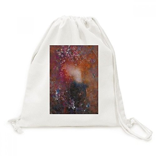 Sac à dos cordon Fleur Histoire Xjj pour remplacer les sacs lourds par une toile artistique