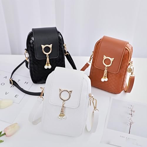 Small Crossbody Cell Phone Bag for Women PU Phone Shoulder Travel Purse Mini Handbag3