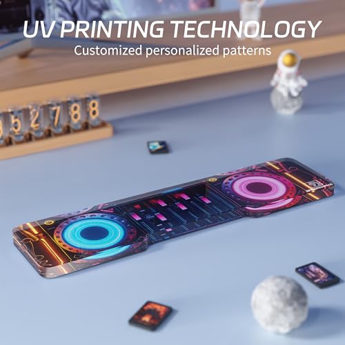 Image of Punk Acrylic Keyboard Wrist Rest - Compact 60% Keyboard- Mechanical Keyboards Ergonomic Palm Rest for Computer Keyboard,Anti-Slip Base,Wrist Pad for Laptop,Office & Home-Easy Typing