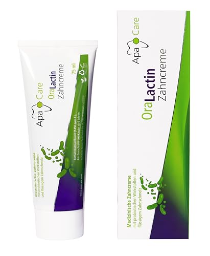 ApaCare OraLactin Zahncreme, 3×75 ml Zahnpasta mit Hydroxylapatit (flüssiger Zahnschmelz), Fluorid & probiotischen Inhaltsstoffen, für Remineralisierung, Pflege empfindlicher Zähne, ohne Titandioxid – Bild 5