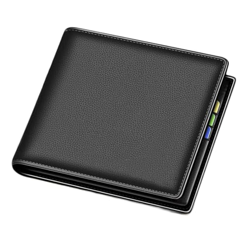 Men's PU Leather Wallet Business Retro Cash Clip Multi-