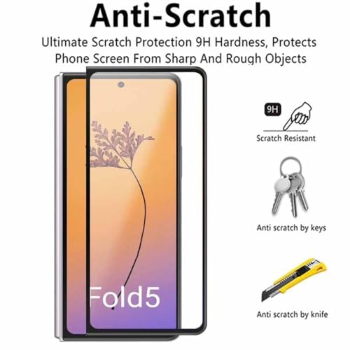 Image of TechTrendz 5D Anti Scratch Shockproof Tempered Glass Screen Protector Compatible With Samsung Galaxy Z Fold 5 5G (2023) (Pack Of 1)