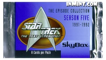 Star Trek: The Next Generation Season Five Trading Cards Pack (8 cards) (Hobby Edition)