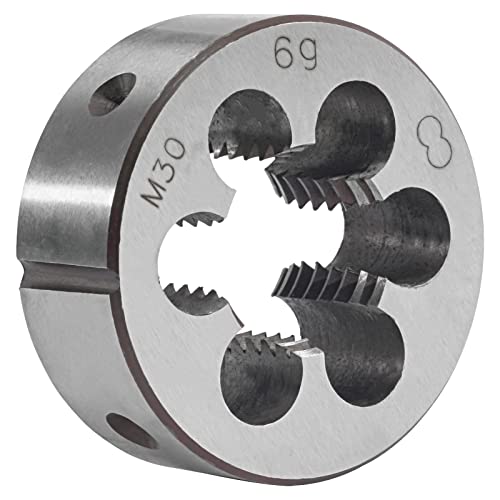 Aceteel M30 x 3,5 mm metrisches rundes Gewindeschneider, Rechtshänder, Maschinen-Schneideisen M30 x 3,5 mm