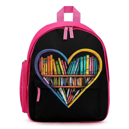 Book Lover Cute Backpack Small Daily Daypack Travel Shoulder Bag with Adjustable Strap Graphic Print