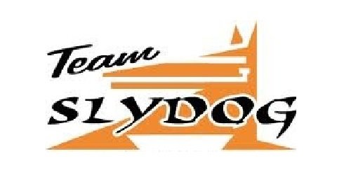 Pair of Black/Blue Multi Color Swirl Slydog Powder Hound 8