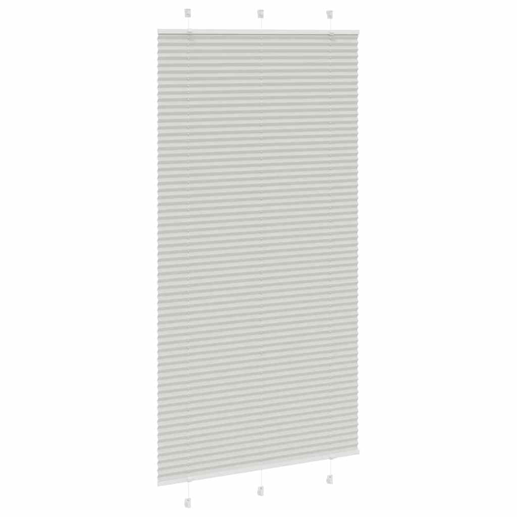 Tenda plissettata antracite, 40 x 100 cm, larghezza tessuto 39 cm, in poliestere, per finestre con protezione solare e sguardi indiscreti, 4 larghezze pieghe, poliestere 40 x 100 cm