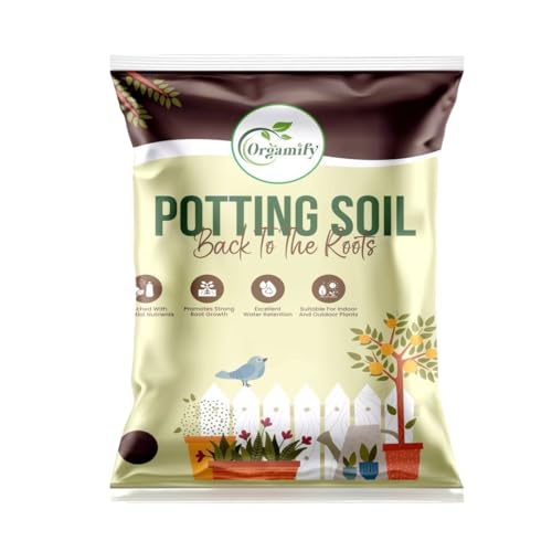 Orgamify Organic Potting Soil Mix 5KG – Natural Garden Soil for Indoor & Outdoor Plants | Ready-to-Use Potting Mix for Vegetables, Flowers, Herbs | Organic Soil for Home Gardening