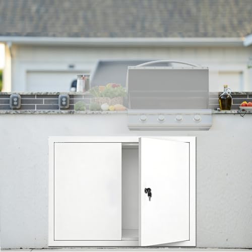 Porte d'accès d'extérieur pour protéger les conduits et l'évier de la pluie - 2