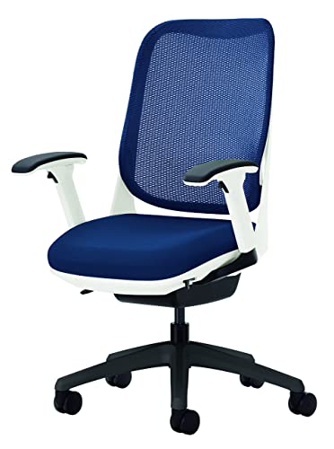 ライオン事務器 オフィスチェア フレキシブルアーム ライド コズミックブルー 79830