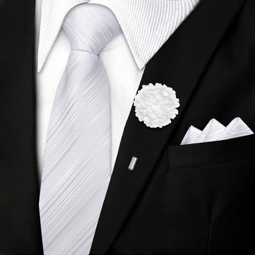 Image of DiBanGu Mens Zipper Tie Silk Pre-Tied Necktie with Gift Box
