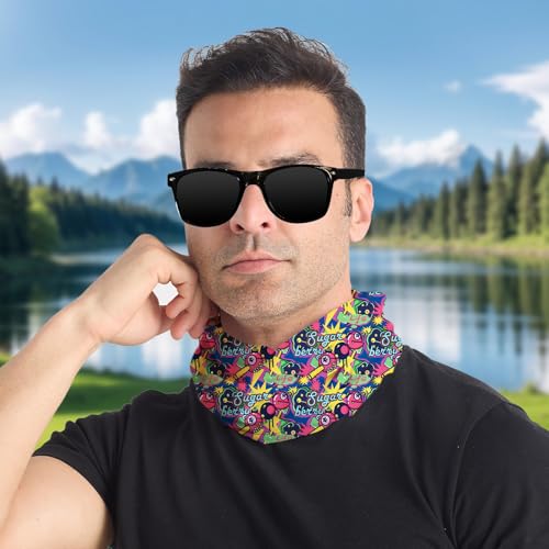 Comic Style Multifunctional Cycling Neck Gaiter for Outdoor Sports Running Hiking and Fashion Lovers4