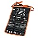 BLACK+DECKER Auto Zubehör-Set 77-teilig mit allen Drehmomentschlüsseln für Auto Schraubendreher Set Bit Set für Auto Kfz Werkzeug-Set in einer Rolltasche mit Autowerkzeug-Zubehör - A7063