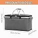 YANGUN Einkaufskorb Kühltasche, Kühlkorb Faltbar, Picknickkorb Groß, Leicht klappbar & kompakt, mit Griff Lunchtasche Thermo Tasche für Büro Camping Picknick Reisen Einkaufen