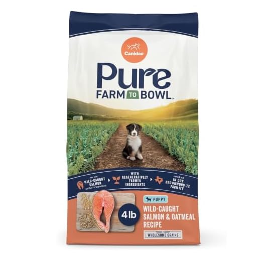 Canidae Pure Farm to Bowl Wild-Caught Salmon & Oatmeal, Puppy, Dog Food, 4lb