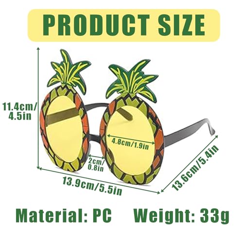 5-Teiliges Set Hawaii Outfit Damen mit Blumenkranz, Blumenhaarband, Blumenarmbandes, Blütenkopfes & Ananas-Sonnenbrille – Perfekt für Strandpartys, Sommerfeste & Karneval