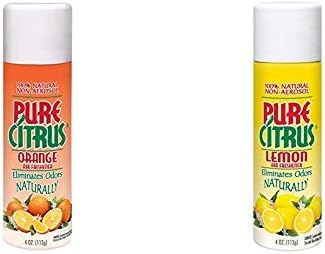 Pure Citrus Orange NA228 All-Natural Non-Aerosol Odor Eliminator (Pack of 1), 4. Fluid_Ounces + Citrus NA230 Lemon All- All-Natural Non-Aerosol Odor Eliminator, 4. Fluid_Ounces