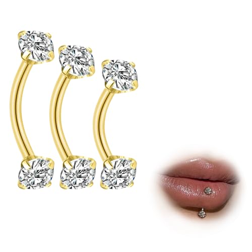 ESHIONER G23 Titane Piercing Arcade Langue Nombril Labret Vertical Lèvre Lip Bar Daith Bananes...