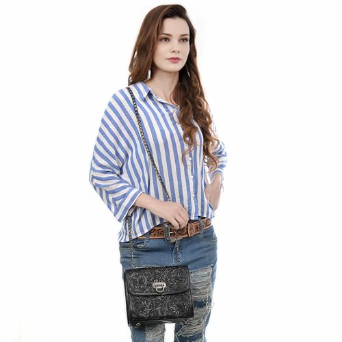 American Darling Small Crossbody Hand Tooled Genuine Leather Women Bag Western Handbag Purse | for Cute2