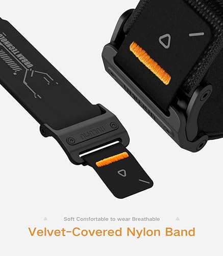 Image of Aulumu A11 Mag Buckle Slim Band Designed for Apple Watch | Memory Quick Release | Velvet Nylon Braid | Stainless Steel Magnetic Clasp