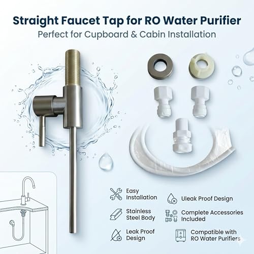 Image of ro Faucet tap for ro Installation in Cupboard or Cabin with All Accessories.Easy Installation