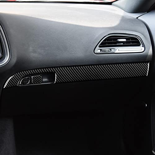Image of Car Copilot Glove Box Decals for 2011-2023 Chrysler 300 / 300C / 300S / Limited /Touring /Base Accessories Carbon Fiber Interior Stickers
