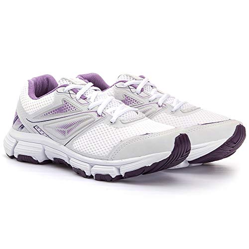 Tênis Feminino Esportivo com Cadarço Branco e Lilás e Squeeze Cor:Branco;Tamanho:34;Gênero:Feminino