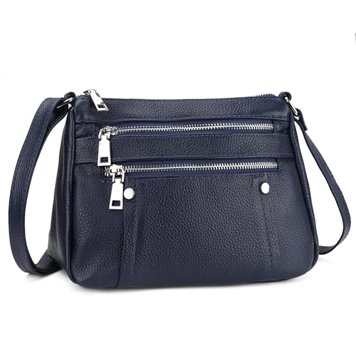 Image of befen Genuine Leather Crossbody Bags for Women Small Shoulder Bag for Ladies Cross Body Phone Bag for Girls Pocketbook Handbag with Multiple Pockets