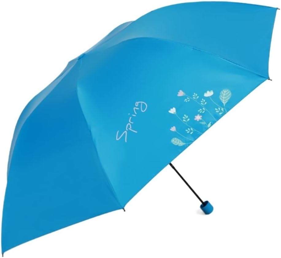 Portable Umbrella for Travel Folding Umbrella Manual Parasol Ultralight Umbrella Small Sunscreen Sun Umbrella Lightweight Portable Sun and Rain Umbrella Outdoor(D)