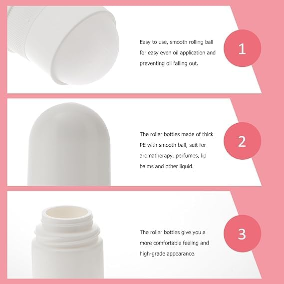 Hunky Dory 10pcs 30ml Empty Plastic Deodorant Roll on Containers Lip Balm Tubes for Lipstick, Crayon,chapstick,Homemade Lip Balm, Beauty use 1