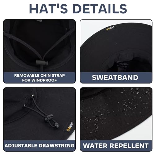 Image of Fishing Hat for Mens Sun Hat Wide Brim Bucket Hat SPF UV Protection XL XXL Large Size Big Head Hiking Beach Safari