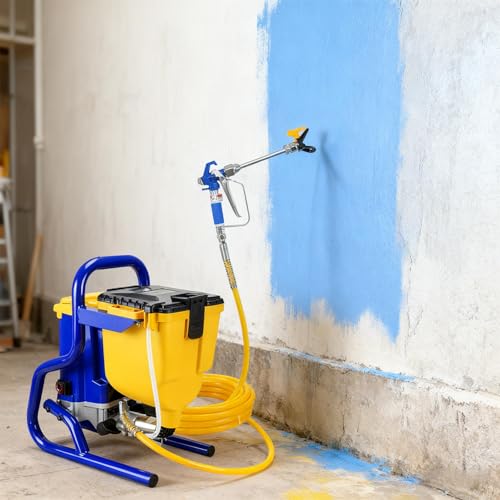 TBANVOO Pulverizador sin Aire de Pie de Alta Presión 850W con 2900PSI, Herramienta de Pintura para Paredes Interiores/Exteriores, Techos, Gabinetes y Vallas
