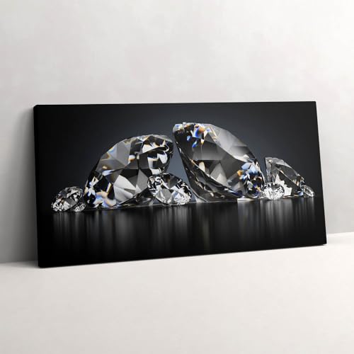 Peinture murale d'art Wallfluent : l'éclat des diamants en format panoramique